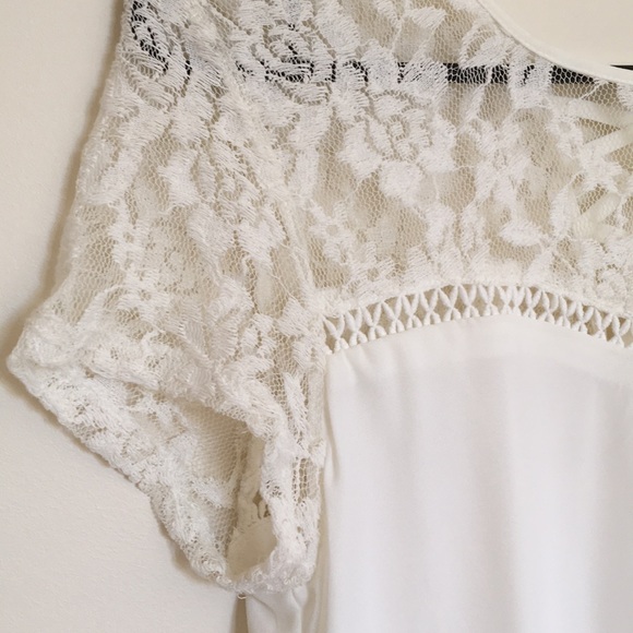 White Lace-top Dress - Picture 3 of 9